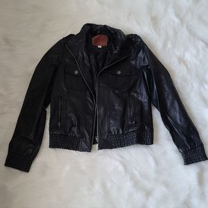Miss London Black Faux Leather,  Size L